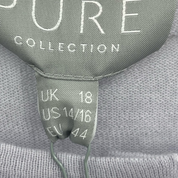 Pure Collection XL NWT 100% Cotton Light Purple Button Front Cardigan - Picture 4 of 11